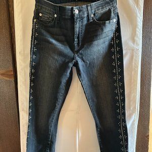 7 For All Mankind Black Decorative Jean